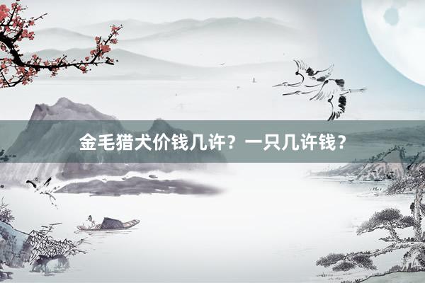 金毛猎犬价钱几许？一只几许钱？